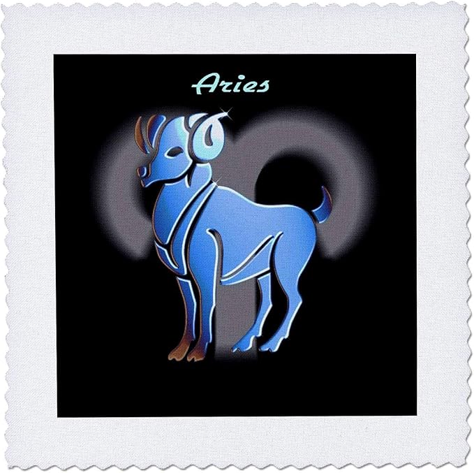 3dRose qs_921_1 Aries Zodiac Sign Quilt Square, 10 by 10-Inch - Aries Blanket for men