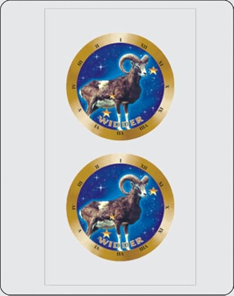 Sticker Star Sign Aries Dimension Set of 2 Each Ø 40 mm - Aries Sticker for men