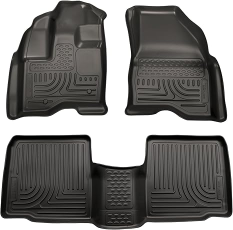 Husky Liners Weatherbeater Floor Mats | Fits 2010-2019 Ford Taurus | Front & 2nd Row, 3-pc Black - 98701 - Aries Car Floor Mat for men