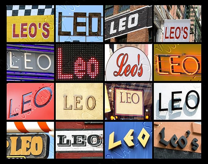 LEO Personalized Name Poster Using Sign Photos - Leo Canvas for men