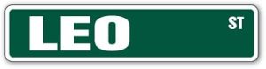 Leo Street Sign Childrens Name Room Sign | Indoor/Outdoor | 18" Wide - Leo Canvas for men