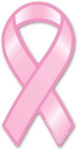 Breast Cancer 2-in-1 Mini Ribbon Magnet by Magnet America Is 4" x 2" Made for Vehicles and Refrigerators - Cancer Car Accessories for men