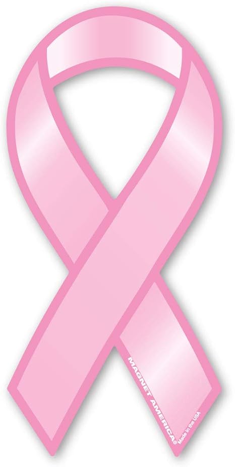 Magnet America Breast Cancer Plain Pink Ribbon Magnet is 8" x 3.875" Made for Vehicles and Refrigerators - Cancer Car Accessories for men