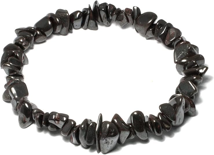 Hematite Gemstone Chip Bracelet - Aries Bracelet for men