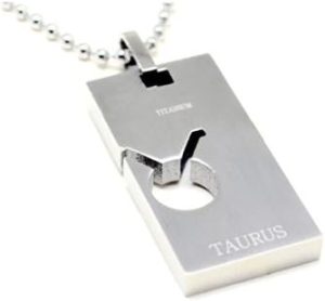 Accents Kingdom Constellation Jewelry Horoscope Charm Titanium Zodiac Sign Pendant Necklace - Taurus Products for men