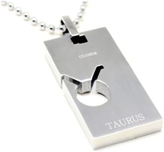 Accents Kingdom Constellation Jewelry Horoscope Charm Titanium Zodiac Sign Pendant Necklace - Taurus Products for men