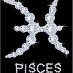 Wee Blue Coo Diamond Zodiac Pisces Bling Vajazzle Horoscope Unframed Wall Art Print Poster Home Decor Premium - Pisces Canvas for men