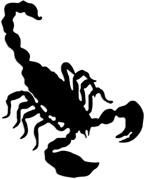 Scorpion Venom Sting Vinyl Decal Sticker – 5 Inch Tall Black Scorpio Logo Design for Cars, Laptops, and Windows – Durable, Weatherproof, Easy to Apply - Scorpio Sticker for men