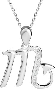 VIKI LYNN Zodiac Necklace for Women 925 Sterling Silver Zodiac Sign Constellation Necklace with Cubic Zirconia Birthday, Anniversary Zodiac Jewelry Gifts for Women, Her, Friend - Scorpio Accessories for men
