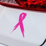Breast Cancer Pink Ribbon Vinyl Decal Sticker 100% Waterproof - Cancer Car Accessories for men