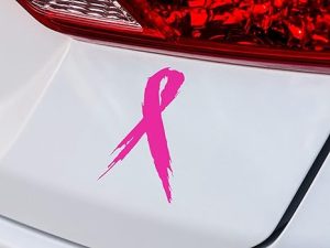 Breast Cancer Pink Ribbon Vinyl Decal Sticker 100% Waterproof - Cancer Car Accessories for men