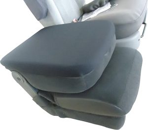 Car Console Covers Plus Made in USA Fleece Auto Armrest Center Console Cover Designed for Dodge RAM Models 2002-2012 Dark Gray - Aries Car Seat Cover for men