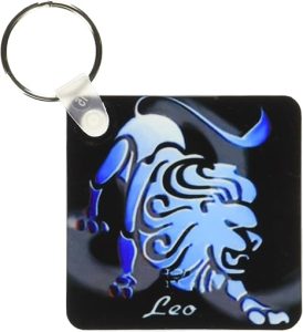 3dRose - Leo Keychain for men