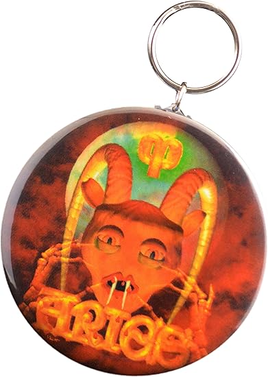 Gothic Aries - 3/21 to 4/19 Fire Sign keychain + magnet - Aries Keychain for men