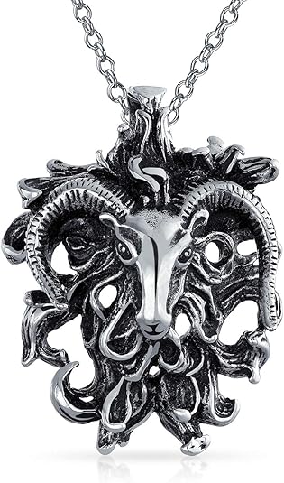 Unisex Vintage Astrology Horoscope Zodiac Sign Pendant Necklace for Men Women Oxidized Antiqued .925 Sterling Silver All Constellation & Dragon Chinese - Aries Necklace for men