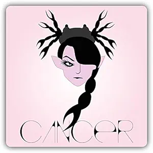 Cancer Zodiac Sign Gothic Elf Car Bumper Sticker Decal 5" x 5" - Cancer Car Accessories for men