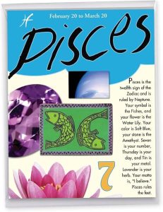 NobleWorks - 1 Jumbo Birthday Card with Zodiac Sign (8.5 x 11 Inch) - Astrology Birth Sign, Large Bday Greeting Card with Envelope - Pisces J9441 - Pisces for men