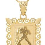 Claddagh Gold - Aquarius Necklace for men