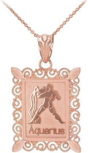 Claddagh Gold - Aquarius Necklace for men