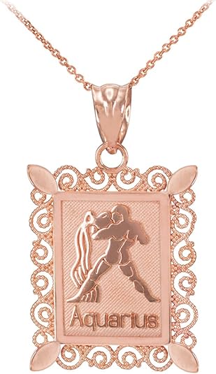 Claddagh Gold - Aquarius Necklace for men