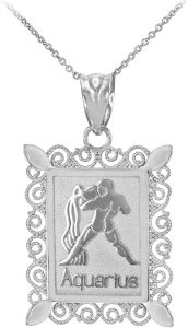 Claddagh Gold - Aquarius Necklace for men