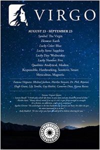 virgo description ASTROLOGY POSTER 24X36 qualities quotes FAMOUS PEOPLE new - Virgo Poster for men