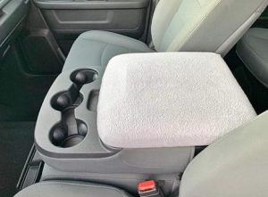 Car Console Covers Plus Made in USA Designed for Ram Classic and All Bucket Seat Models 2014-2025 Fleece Auto Armrest Center Console Cover Light Gray - Aries Car Seat Cover for men