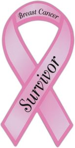 Crazy Sticker Guy Pink Ribbon Awareness Magnet - Breast Cancer Survivor - 4" x 8" - Cancer Car Accessories for men
