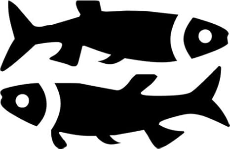 Ranger Products Pisces Zodiac Sign (b) - Astrology Car Decal Window Sticker (White Color Decal) - Die Cut Decal Bumper Sticker for Windows, Cars, Trucks, Laptops, Etc. - Pisces Car Accessories for men