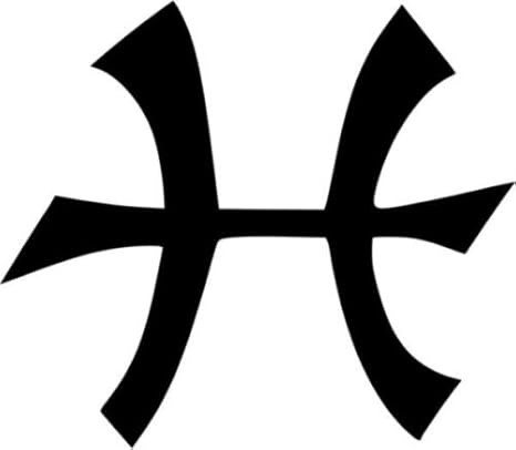 Horoscope Pisces Astrology Symbol Graphic Car Truck Windows Decor Decal Sticker - Die cut vinyl decal for windows, cars, trucks, tool boxes, laptops, MacBook - virtually any hard, smooth surface - Pisces Car Accessories for men