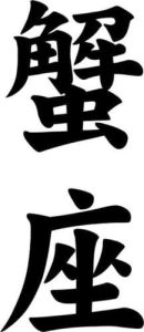 Japanese Kanji Cancer Horoscope Symbol Car Truck Windows Decor Decal Sticker - Die Cut Vinyl Decal for Windows, Cars, Trucks, Tool Boxes, laptops, MacBook - virtually Any Hard, Smooth Surface - Cancer Car Accessories for men