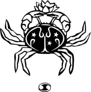 Cancer Zodiac Vinyl Decal Car Window Laptop Sticker, Die Cut Vinyl Decal for Windows, Cars, Trucks, Tool Boxes, laptops, MacBook - virtually Any Hard, Smooth Surface - Cancer Car Accessories for men