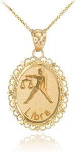 Claddagh Gold - Libra Necklace for men