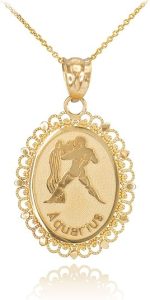 Claddagh Gold - Aquarius Necklace for men