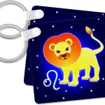 3dRose - Leo Keychain for men