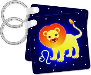 3dRose - Leo Keychain for men