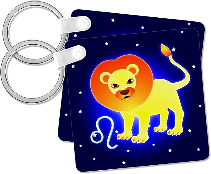 3dRose - Leo Keychain for men