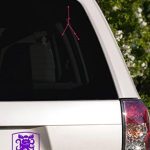 Cancer Constellation Vinyl Decal for Car Truck Glass Window Laptop Electronics - 4" Hot Pink - Cancer Car Accessories for men