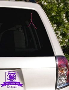Cancer Constellation Vinyl Decal for Car Truck Glass Window Laptop Electronics - 4" Hot Pink - Cancer Car Accessories for men