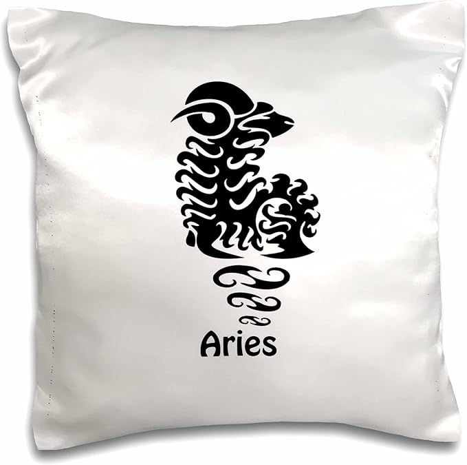 3dRose Aries Sign - Pillow Case, 16 by 16-inch (pc_214710_1) - Aries Pillow for men