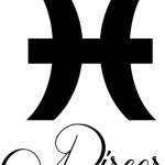 Zodiac Sign Pisces Script Writing Silhouette 6" Vinyl Sticker Car Decal (6" Black) - Pisces Car Accessories for men