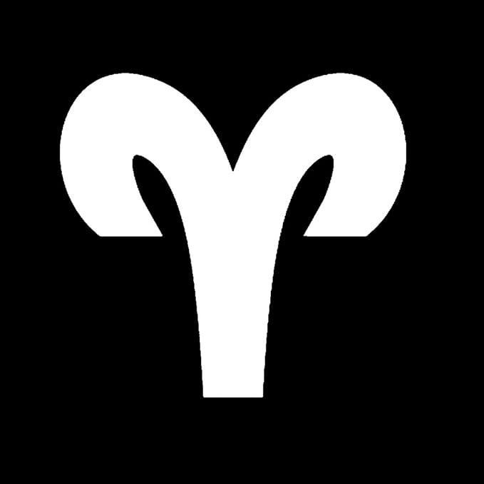 Zodiac Sign Aries Silhouette 6" Vinyl Sticker Car Decal (6" White) - Aries Sticker for men