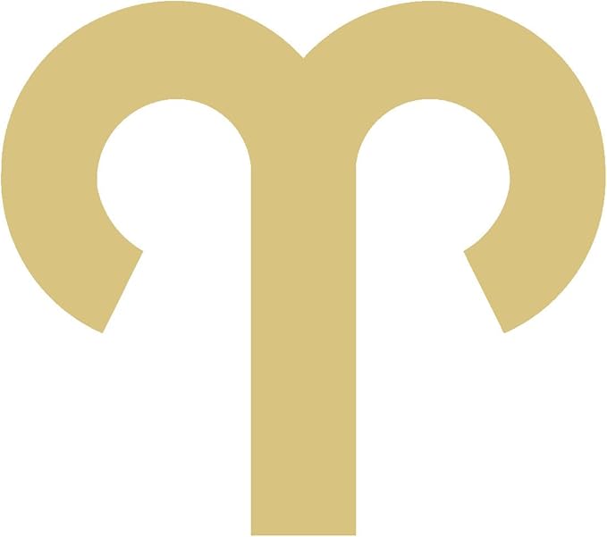 Zodiac Aries Sign Cutout Unfinished Wood Horoscope Astrology Door Hanger MDF Shape Canvas Style 1 - Aries Canvas for men