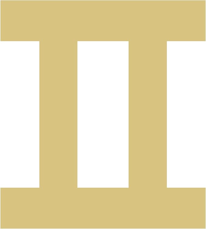 Zodiac Gemini Sign Cutout Unfinished Wood Horoscope Astrology Door Hanger MDF Shape Canvas Style 1 - Gemini Canvas for men