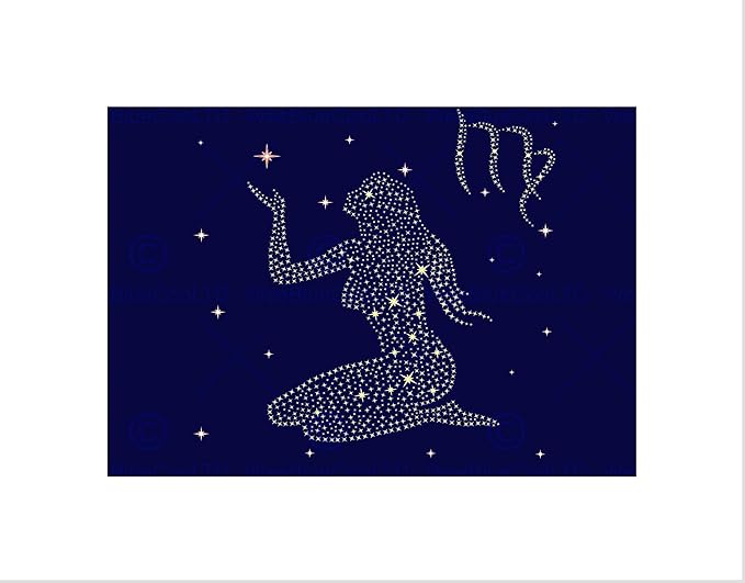 The Art Stop Painting Illustration Zodiac Star Sign Virgo Virgin Print B12X12972 - Virgo Poster for men