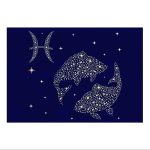 PAINTING ILLUSTRATION ZODIAC STAR SIGN PISCES FISH PRINT B12X12969 - Pisces Canvas for men