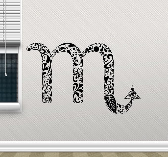 Scorpio Wall Decal Astrology Horoscope Scorpio Zodiac Sign Vinyl Sticker Cool Wall Art Design Wall Decor Housewares Kids Boy Girl Room Bedroom Decor Removable Wall Mural 11hor - Scorpio Sticker for men