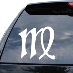 Horoscope Virgo Symbol Decal Sticker Car Truck Motorcycle Window Bumper Laptop Wall Decor - Size (05 inch / 13 cm Wide) - Color (Matte White) - Virgo Car Floor Mat for men