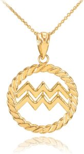 Astrology Jewelry - Aquarius Necklace for men