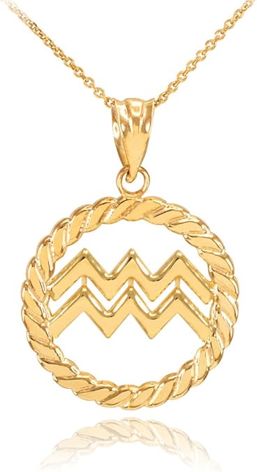 Astrology Jewelry - Aquarius Necklace for men